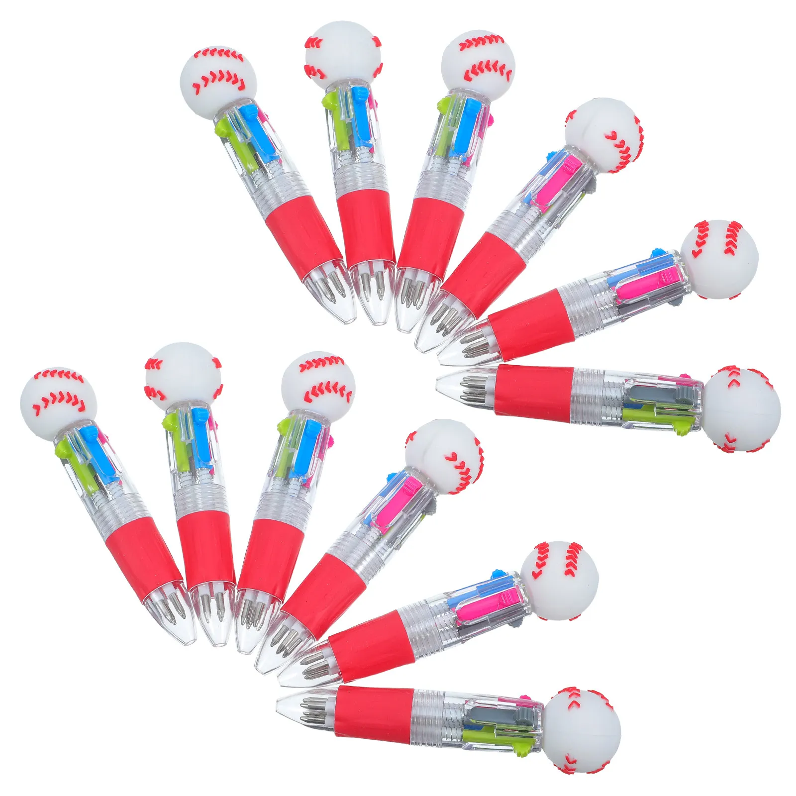 12Pcs Baseball Shape Ballpoint Pens Multicolored Mini Retractable 0.5mm Tip Sports Stationery for School Note Taking Drawing
12Pcs Baseball Shape Ballpoint Pens Multicolored Mini Retractable 0.5mm Tip Sports Stationery for School Note Taking Drawing