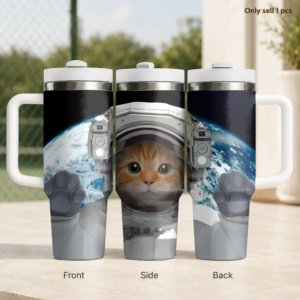 Space Explorer Cat Theme Vacuum Flasks 40oz Stainless Steel Insulated Tumbler with Handle Straw Leakproof Cup Daily Travel Mug
Space Explorer Cat Theme Vacuum Flasks 40oz Stainless Steel Insulated Tumbler with Handle Straw Leakproof Cup Daily Travel Mug