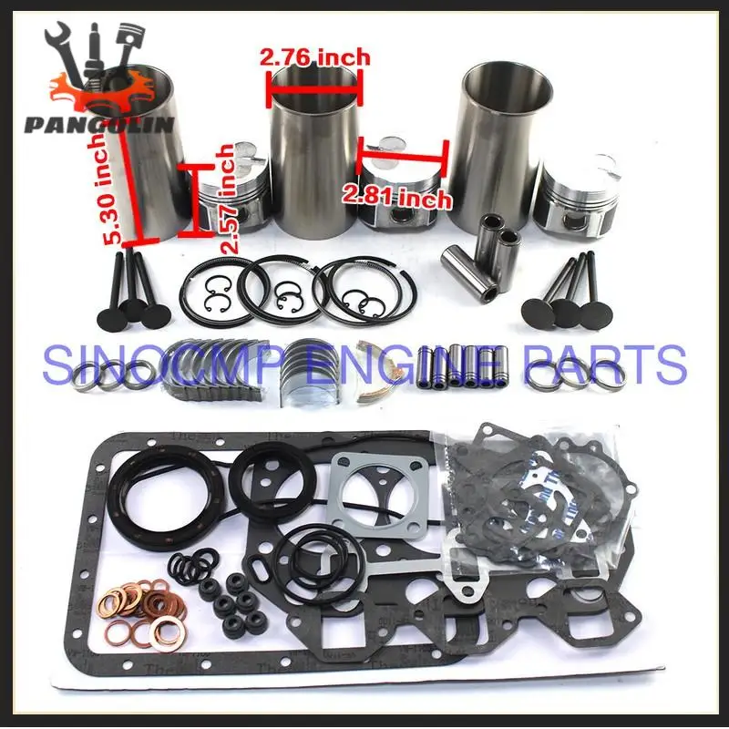 Overhaul Rebuild Kit For Yanmar 3TNA72 3TNA72L Engine Kobelco SK15SR Excavator Engine Components Overhaul Repair Kit Accessories
Overhaul Rebuild Kit For Yanmar 3TNA72 3TNA72L Engine Kobelco SK15SR Excavator Engine Components Overhaul Repair Kit Accessories