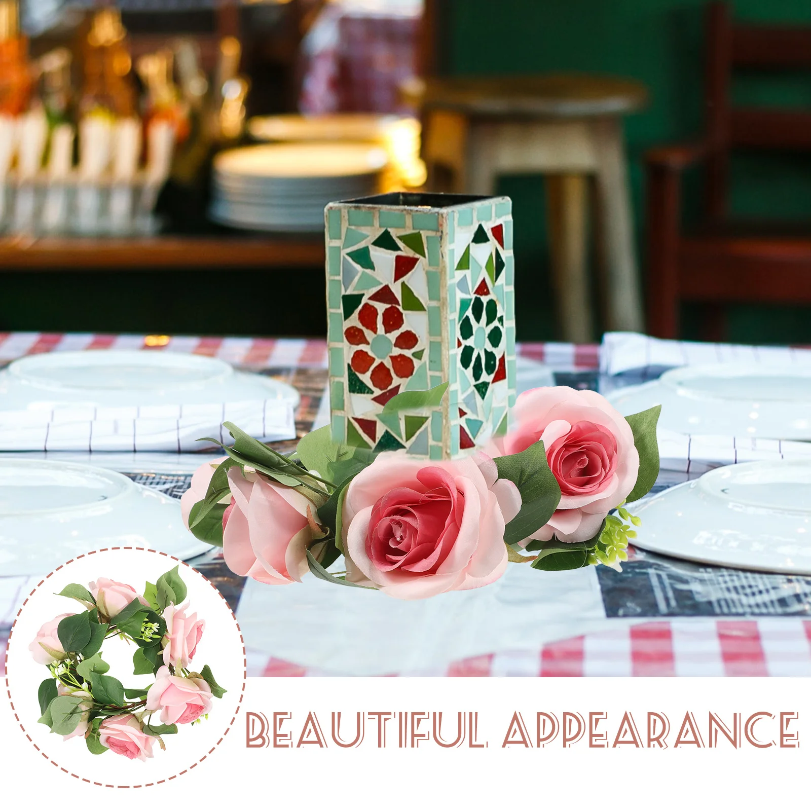 Flower Rings Wreaths Artificial Rose for Christmas Valentine's Day Decor Artificial Rose Ring Tabletop Wreath
Flower Rings Wreaths Artificial Rose for Christmas Valentine's Day Decor Artificial Rose Ring Tabletop Wreath