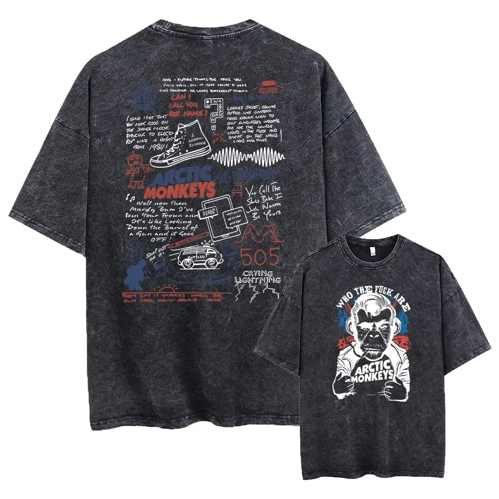 Retro Rock Arctic Monkeys Music Album Graphic T-Shrit Mens Women Vintage Washed Summer Short Sleeve Y2k Hip Hop New Streetwear
Retro Rock Arctic Monkeys Music Album Graphic T-Shrit Mens Women Vintage Washed Summer Short Sleeve Y2k Hip Hop New Streetwear