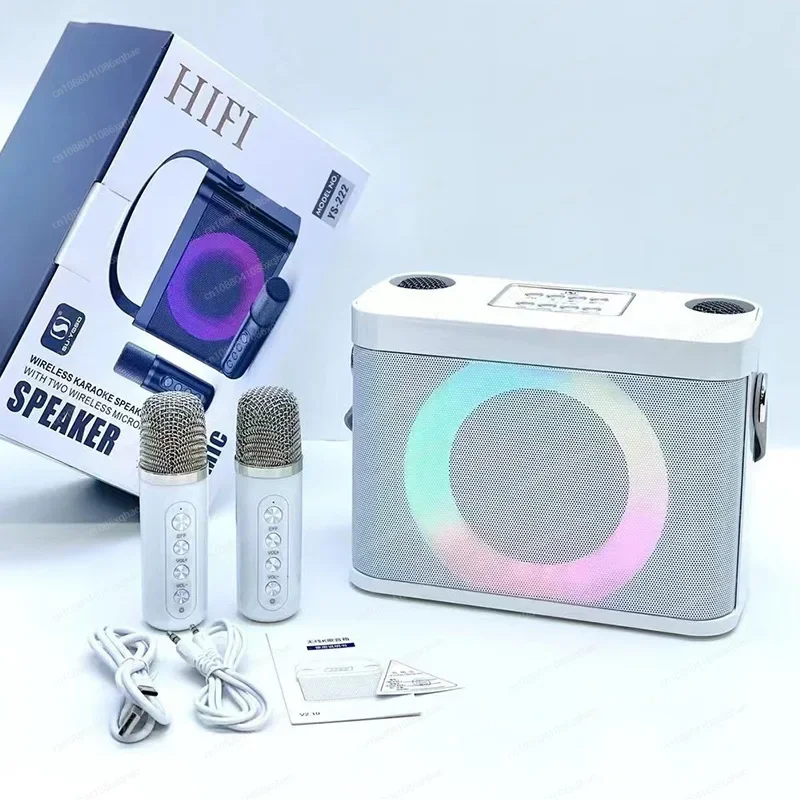 YS-219BT Bluetooth-динамик с двумя беспроводными микрофонами для домашнего караоке KTV и портативного мобильного пения
YS-219BT Bluetooth-динамик с двумя беспроводными микрофонами для домашнего караоке KTV и портативного мобильного пения