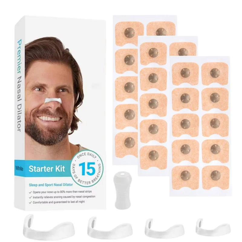 Nasal Breathing Dilators Starter Kit Magnetic Nasal Strips Nose Tabs Sleep and Sports Increase Air Intake Reduce Snoring Device
Nasal Breathing Dilators Starter Kit Magnetic Nasal Strips Nose Tabs Sleep and Sports Increase Air Intake Reduce Snoring Device