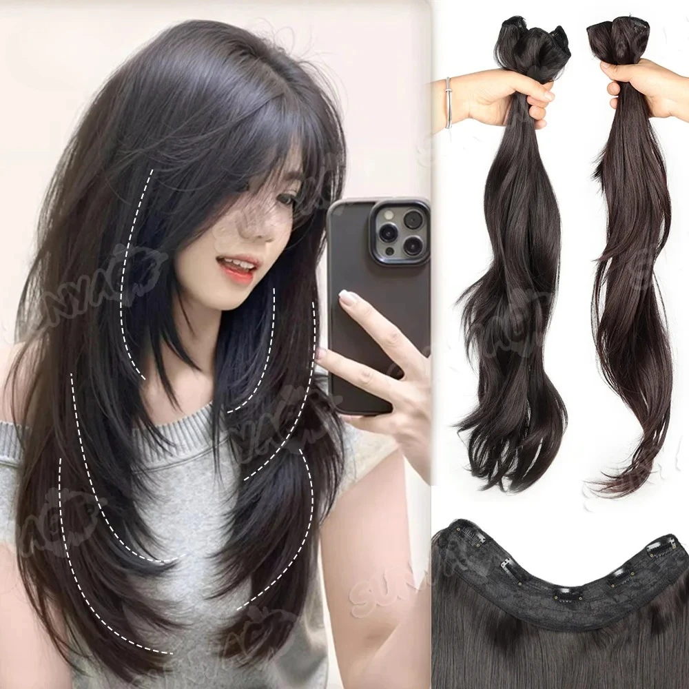 Synthetic Long Wavy Curly 20" Synthetic Hair Extensions 5 Clips Heat Resistant V-shaped Hair Piece Natural Hairstyle For Women
Synthetic Long Wavy Curly 20" Synthetic Hair Extensions 5 Clips Heat Resistant V-shaped Hair Piece Natural Hairstyle For Women