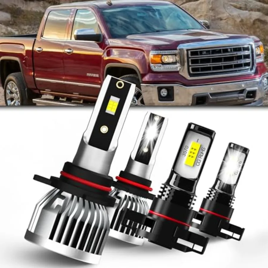 Совместимо с GMC Sierra 1500 2014-2015, 9012, лампы дальнего/ближнего света + H16/5202, противотуманные фары, комплект из 4 штук.
Совместимо с GMC Sierra 1500 2014-2015, 9012, лампы дальнего/ближнего света + H16/5202, противотуманные фары, комплект из 4 штук.