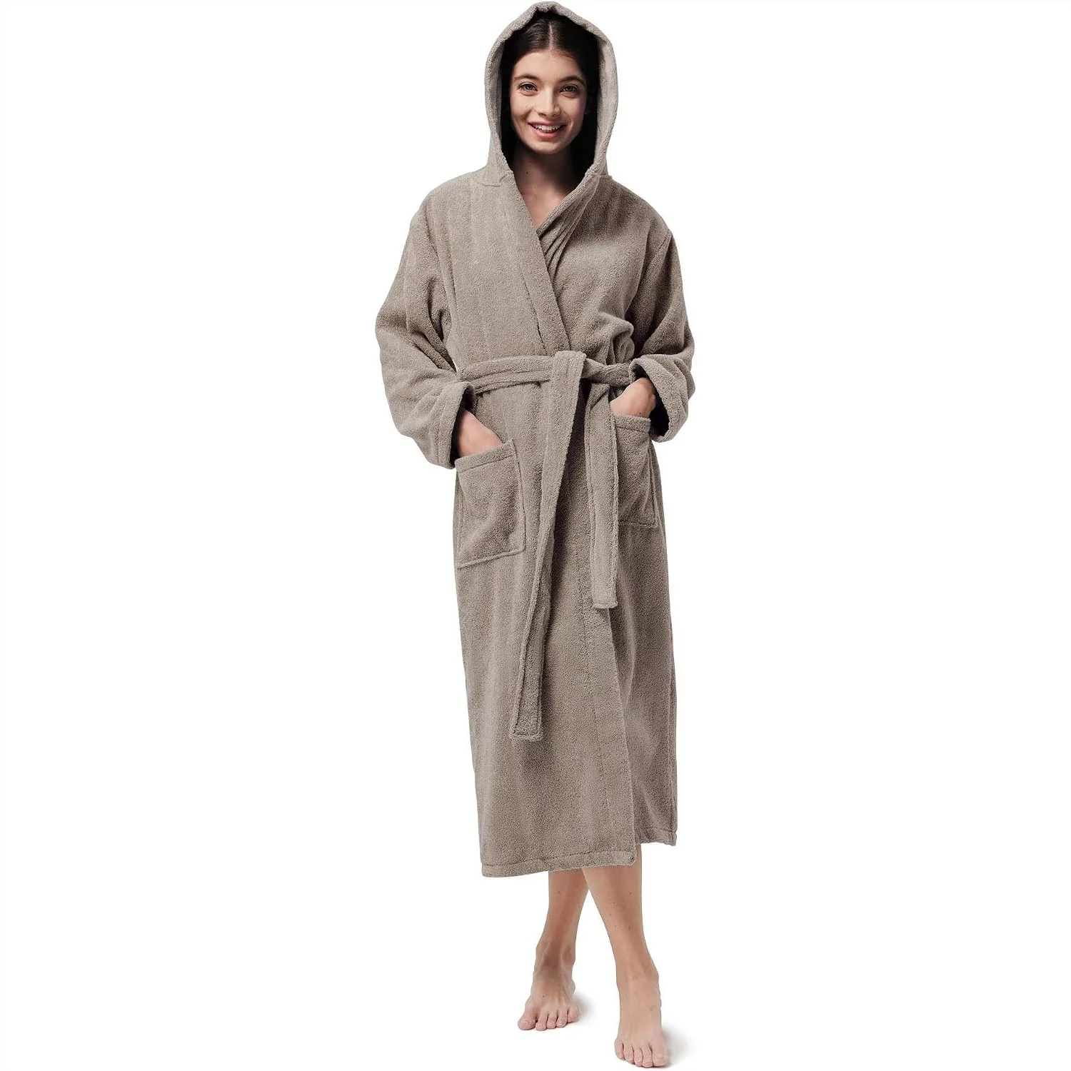 Women's Terry Cloth Robe, Soft Cotton Towel Bathrobe with Hood, Full Length Bathcoat for After Shower
Women's Terry Cloth Robe, Soft Cotton Towel Bathrobe with Hood, Full Length Bathcoat for After Shower