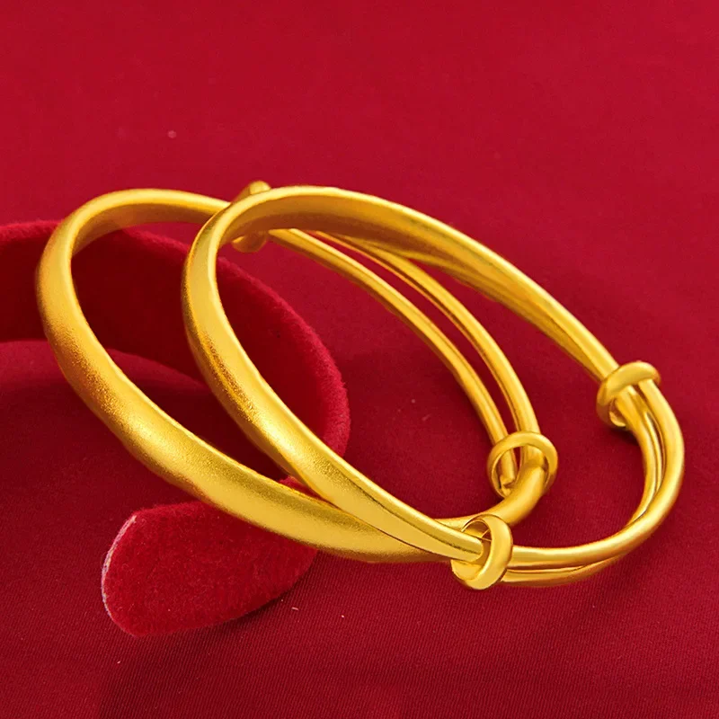 Indian Sand Gold Bracelet Women's 999 Push Pull Adjustable Size Gilded Imitation Gold Engagement Wedding Jewelry Wholesale
Indian Sand Gold Bracelet Women's 999 Push Pull Adjustable Size Gilded Imitation Gold Engagement Wedding Jewelry Wholesale