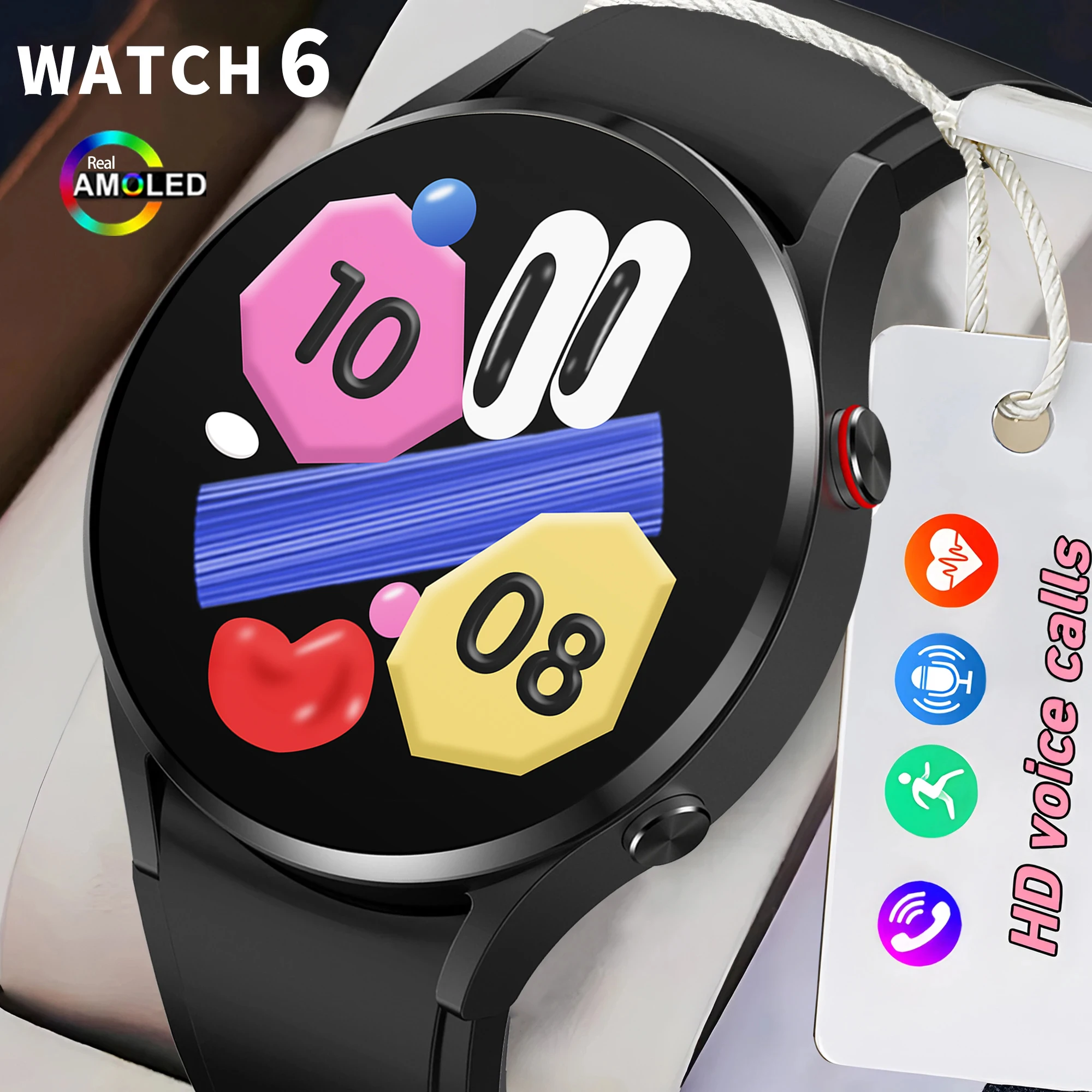 2024 New Men Smart Watch 6 Original AMOLED 466*466 Screen Customized Wallpaper 123+ Sports Mode Voice Bluetooth Call smart watch
2024 New Men Smart Watch 6 Original AMOLED 466*466 Screen Customized Wallpaper 123+ Sports Mode Voice Bluetooth Call smart watch