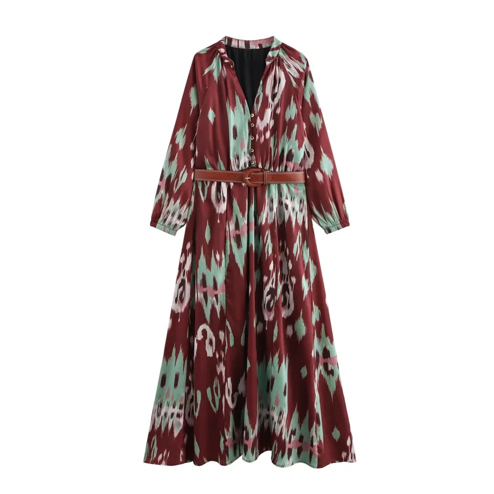 Taop&Za 2024 loose versatile casual style with belt V-neck long-sleeved dress winter new women's clothing
Taop&Za 2024 loose versatile casual style with belt V-neck long-sleeved dress winter new women's clothing