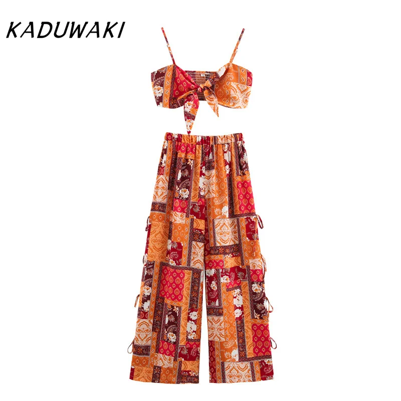 KADUWAKI Minimalist Casual Sexy Strapless Camisole Gothic High Waisted Slim Straight Leg Pants Vacation Style Print 2-piece Sets
KADUWAKI Minimalist Casual Sexy Strapless Camisole Gothic High Waisted Slim Straight Leg Pants Vacation Style Print 2-piece Sets