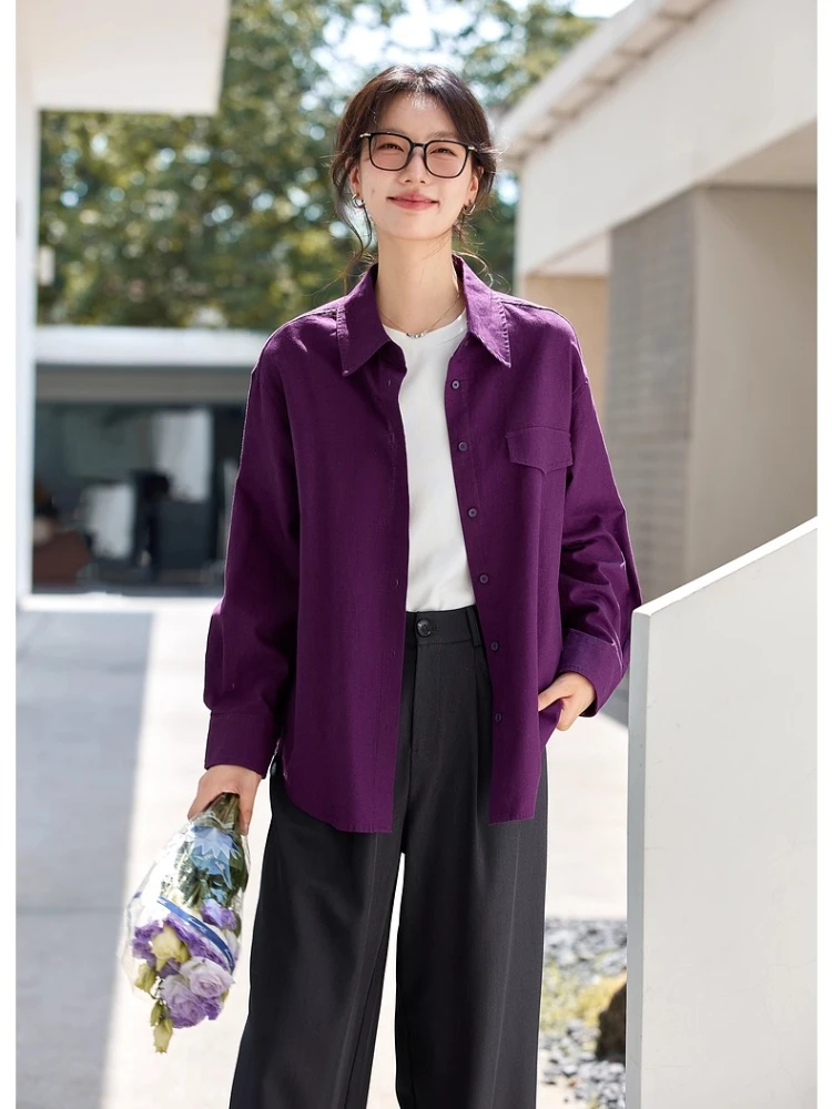 VIMLY Women's Casual Shirts Lace Crochet Cuff Blouses Autumn 2025 Purple Turn-down Neck Female Tops Linen Clothes Woman A2029
VIMLY Women's Casual Shirts Lace Crochet Cuff Blouses Autumn 2025 Purple Turn-down Neck Female Tops Linen Clothes Woman A2029