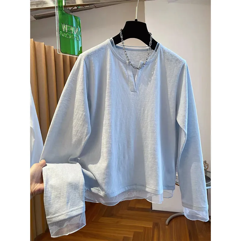 Summer Large Size V-Neck Long Sleeve T-Shirt Men's Loose Inner Shirt Mesh Splicing High Sensation Comfortable Breathable Poly...
Summer Large Size V-Neck Long Sleeve T-Shirt Men's Loose Inner Shirt Mesh Splicing High Sensation Comfortable Breathable Poly...
