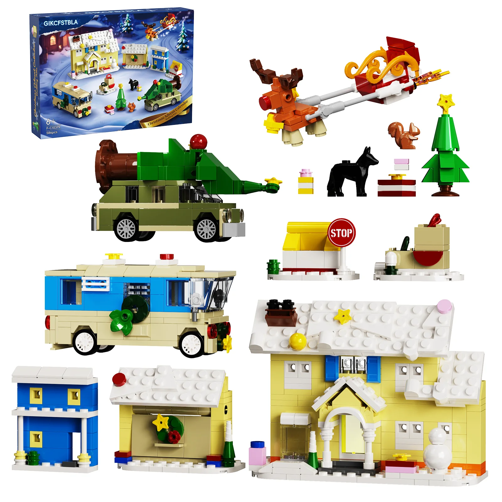 Christmas Winter Holiday Countdown Advent Calendar Building Blocks Sets 586 Pcs Winter House Model Building Kit Gift for Teens
Christmas Winter Holiday Countdown Advent Calendar Building Blocks Sets 586 Pcs Winter House Model Building Kit Gift for Teens