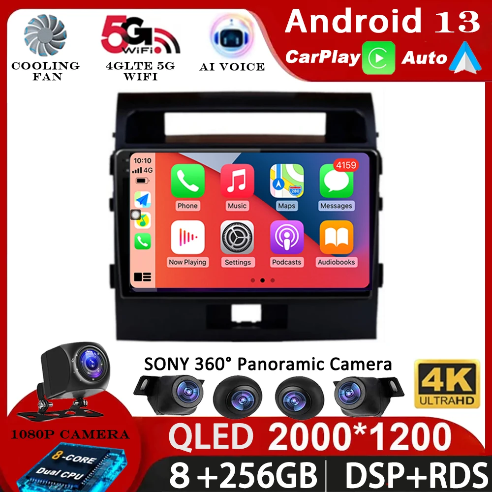 Android 13 For Toyota Land Cruiser 11 200 2007 - 2015 car radio Stereo Multimedia Player GPS wifi Navigation Wireless Carplay 4G
Android 13 For Toyota Land Cruiser 11 200 2007 - 2015 car radio Stereo Multimedia Player GPS wifi Navigation Wireless Carplay 4G