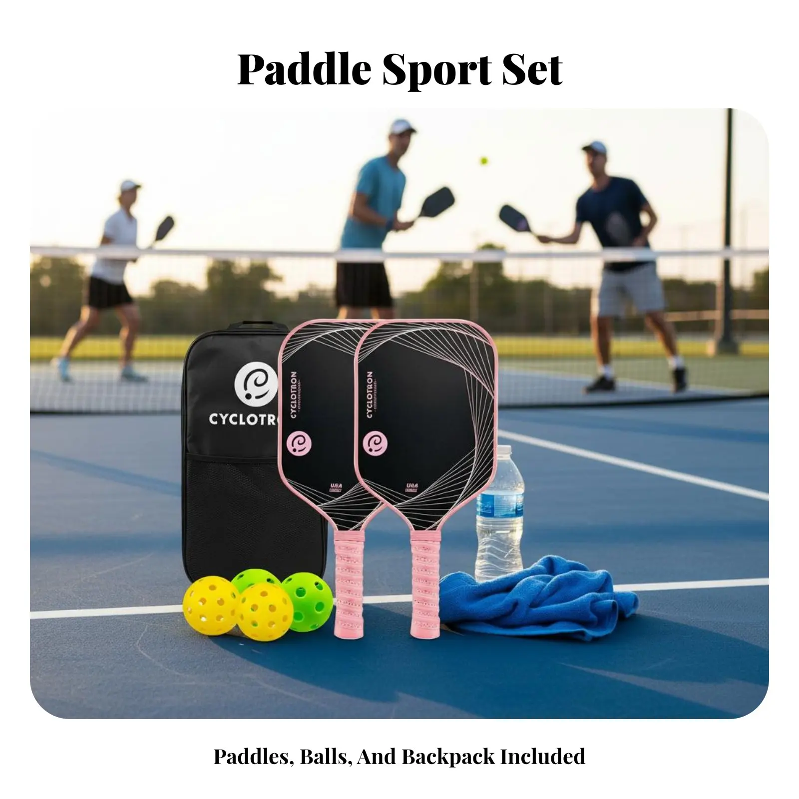 Набор для пиклбола: ракетки с долговечной защитой обода, стекловолоконные ракетки для пиклбола, спортивное оборудование, снижающее ударные нагрузки и поглощающее пот.
Набор для пиклбола: ракетки с долговечной защитой обода, стекловолоконные ракетки для пиклбола, спортивное оборудование, снижающее ударные нагрузки и поглощающее пот.