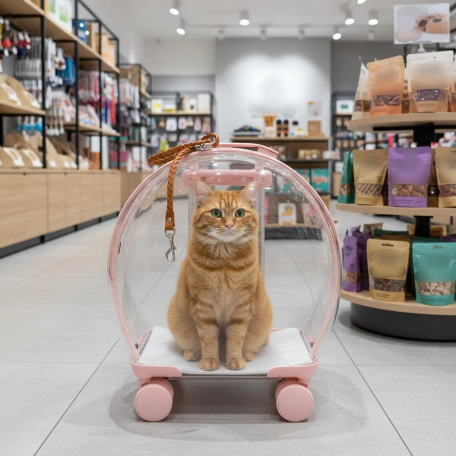 Transparent Pet Carrier Large Capacity Feline Carrier Trolley Feline Trolley Case Comfortable Breathable for Outdoor, Walking
Transparent Pet Carrier Large Capacity Feline Carrier Trolley Feline Trolley Case Comfortable Breathable for Outdoor, Walking