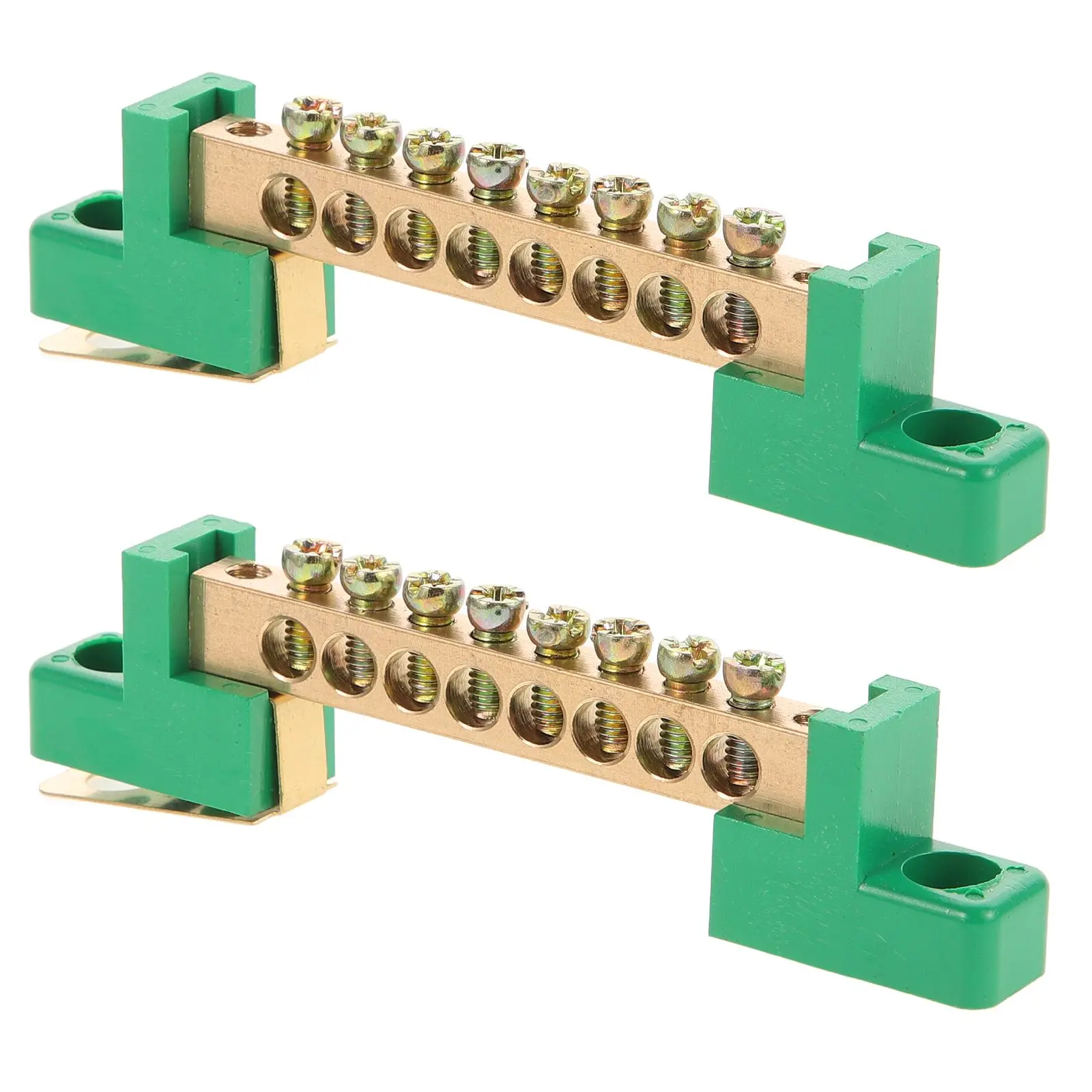 2Pcs Copper Strips Terminal Ground Bar Kit 8 Positions Bus Rod Heavy Duty Electrical Grounding Bars Connection Stable
2Pcs Copper Strips Terminal Ground Bar Kit 8 Positions Bus Rod Heavy Duty Electrical Grounding Bars Connection Stable