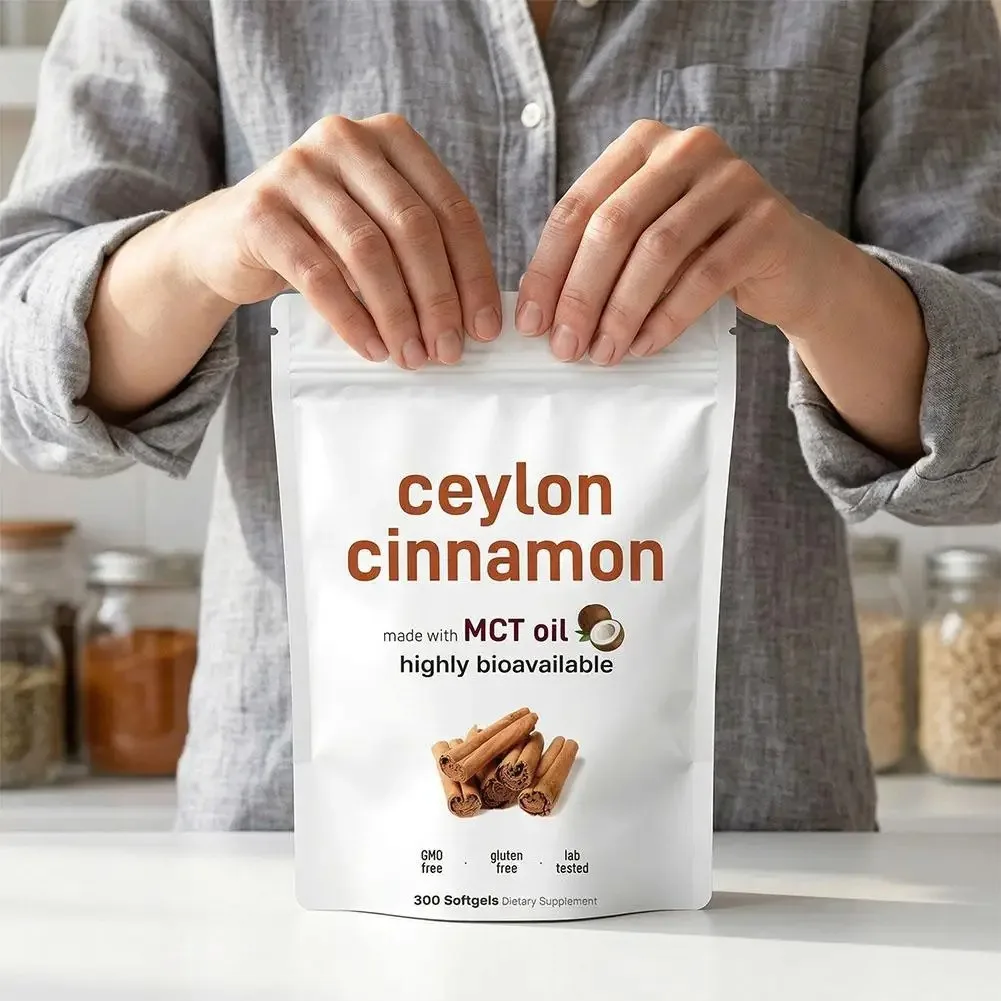 300 Capsules Ceylon Cinnamon Softgels & MCT Oil Blend for Joints, Antioxidants, Glucose Metabolism GMO-free
300 Capsules Ceylon Cinnamon Softgels & MCT Oil Blend for Joints, Antioxidants, Glucose Metabolism GMO-free