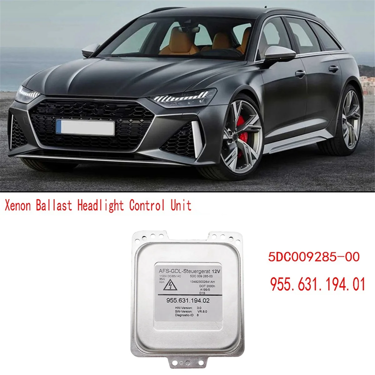 Xenon Ballast Driver Headlight Control Unit for Porsche Cayenne 957 2008-2010 5DC009285-00 955.631.194.01
Xenon Ballast Driver Headlight Control Unit for Porsche Cayenne 957 2008-2010 5DC009285-00 955.631.194.01