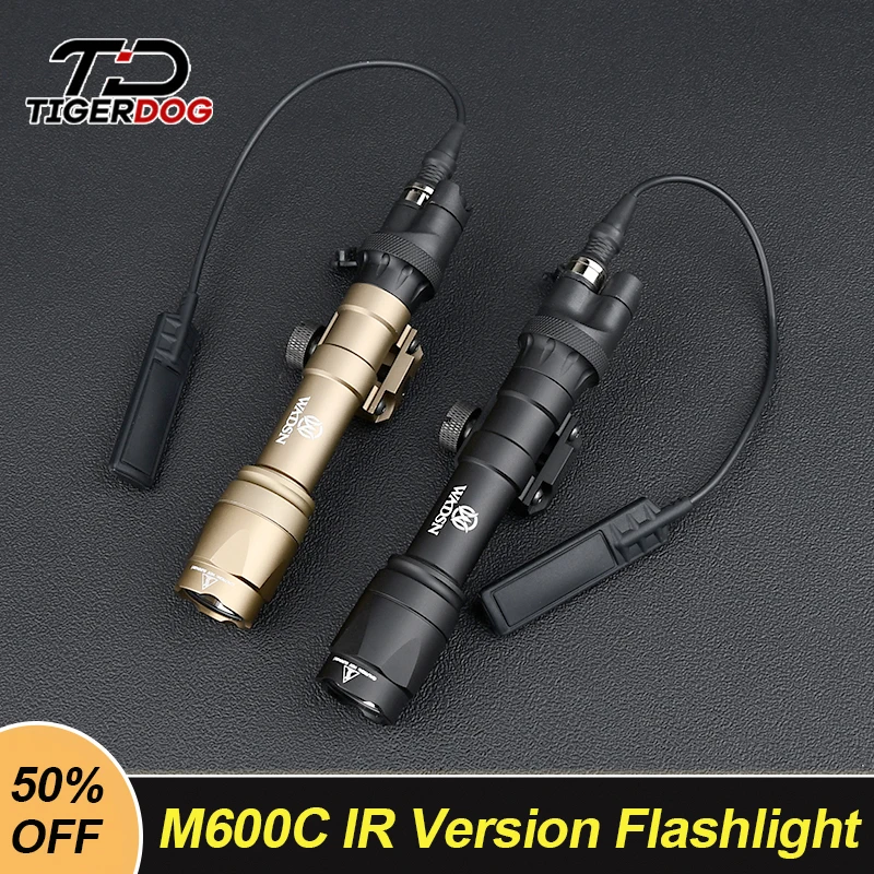 Tactical Airsoft M600 M600C No White Light IR Version Flahlight LED Light Hunting Weapon With Dual Function Pressure Switch
Tactical Airsoft M600 M600C No White Light IR Version Flahlight LED Light Hunting Weapon With Dual Function Pressure Switch