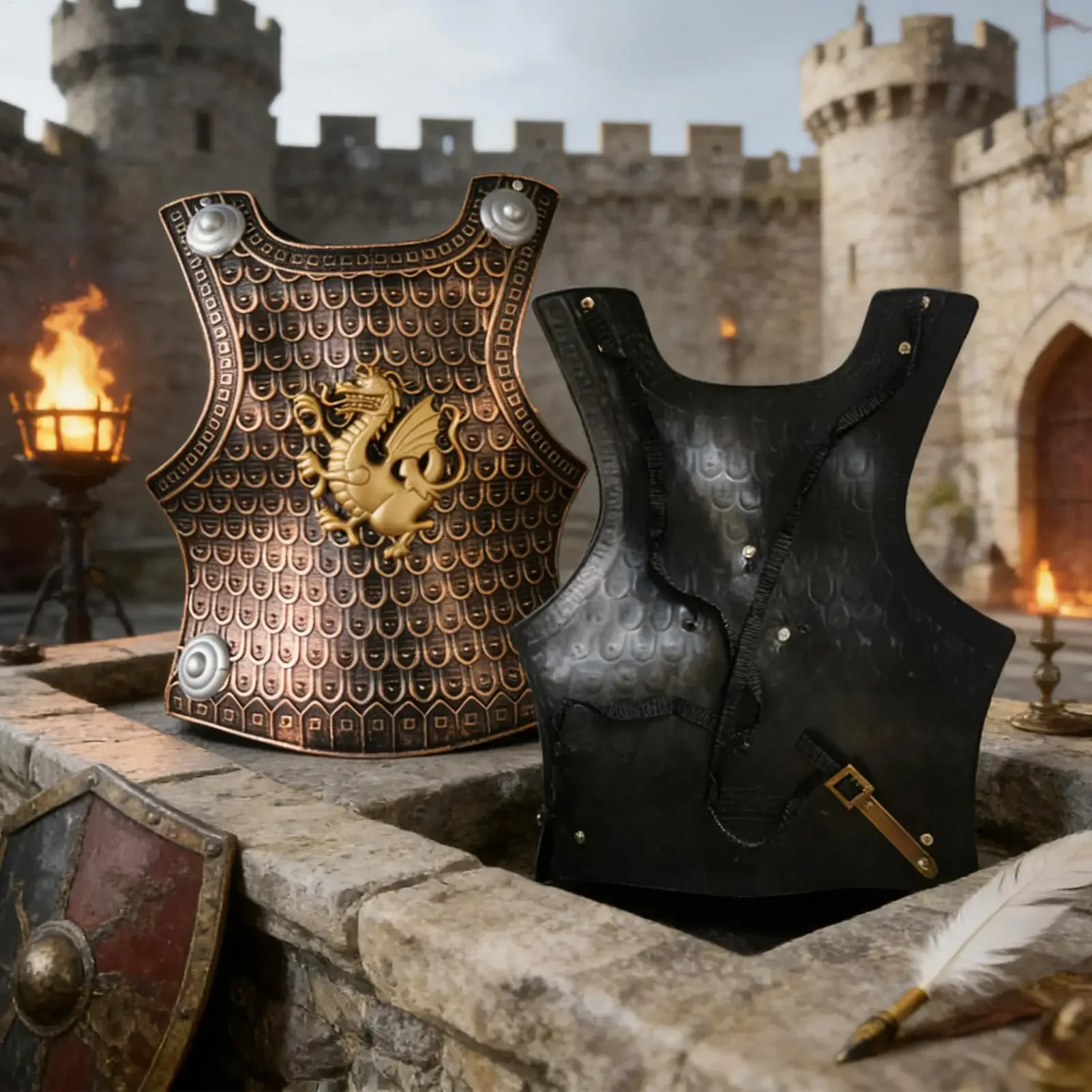 Viking Round Shield with Dragon Pattern, Medieval Cosplay Prop, Children Warrior Role Playing Accessory
Viking Round Shield with Dragon Pattern, Medieval Cosplay Prop, Children Warrior Role Playing Accessory
