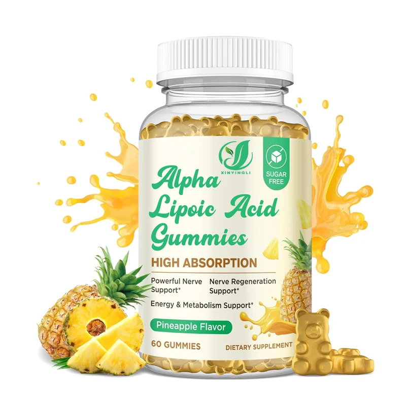 Alpha Lipoic Acid Gummies 600mg, ALA Supplement, Containing Magnesium NAC、 Vitamin C, Used for Antioxidant and Energy Metabolism
Alpha Lipoic Acid Gummies 600mg, ALA Supplement, Containing Magnesium NAC、 Vitamin C, Used for Antioxidant and Energy Metabolism