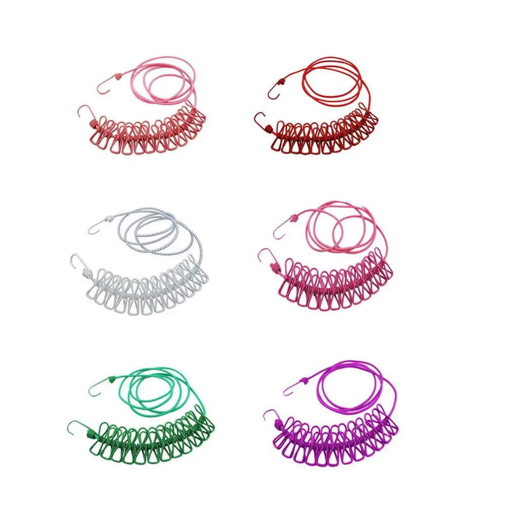 606 Retractable Elastic Portable Travel Clothesline with 12 Rubber Coated Windproof Clips for Camping Beach Indoor Outdoor
606 Retractable Elastic Portable Travel Clothesline with 12 Rubber Coated Windproof Clips for Camping Beach Indoor Outdoor