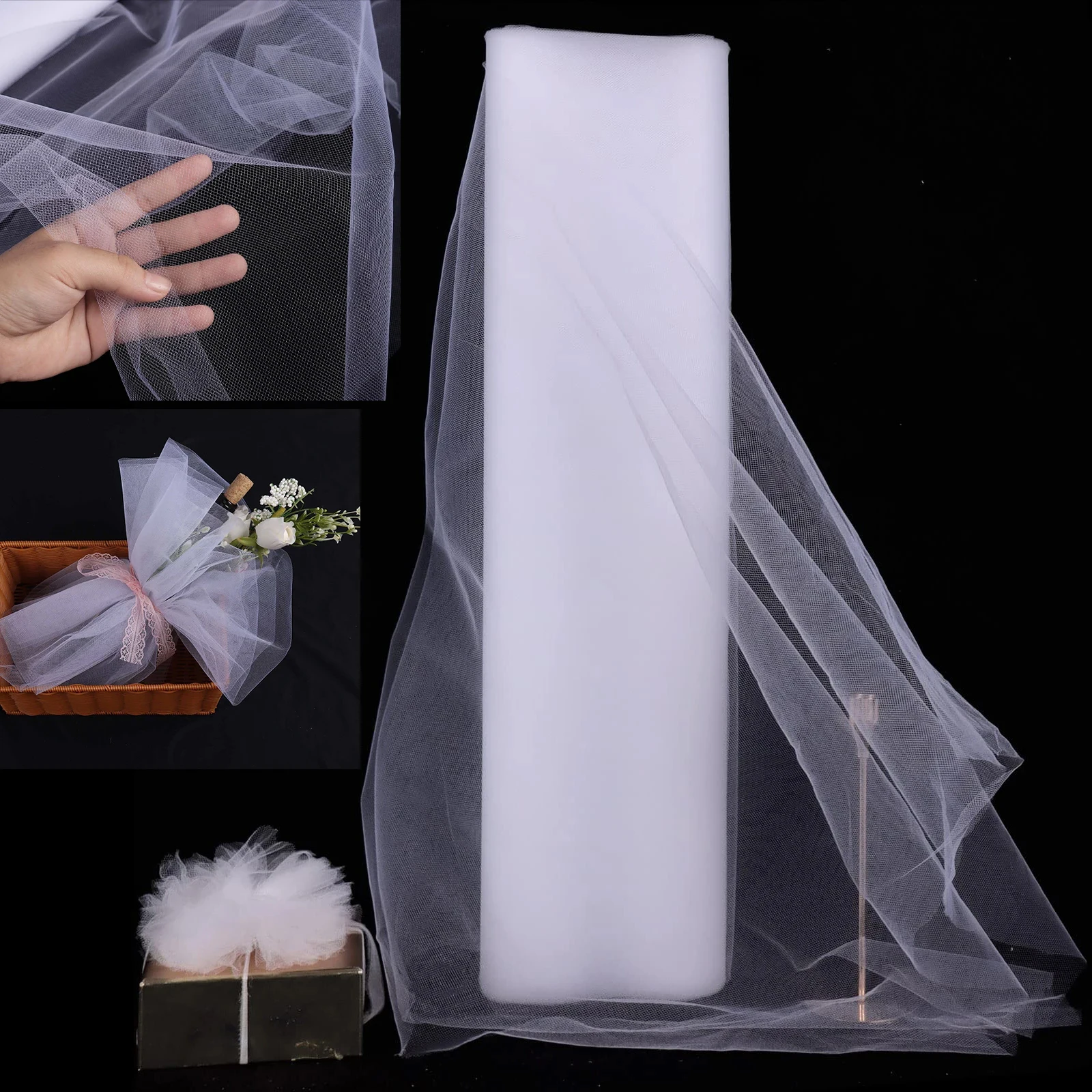 White Tulle Fabric Roll Fabric Tulle Bolt for Wedding Christmas Decorations Gift Wrapping DIY Tutu Baby Shower Table Skirt Party
White Tulle Fabric Roll Fabric Tulle Bolt for Wedding Christmas Decorations Gift Wrapping DIY Tutu Baby Shower Table Skirt Party