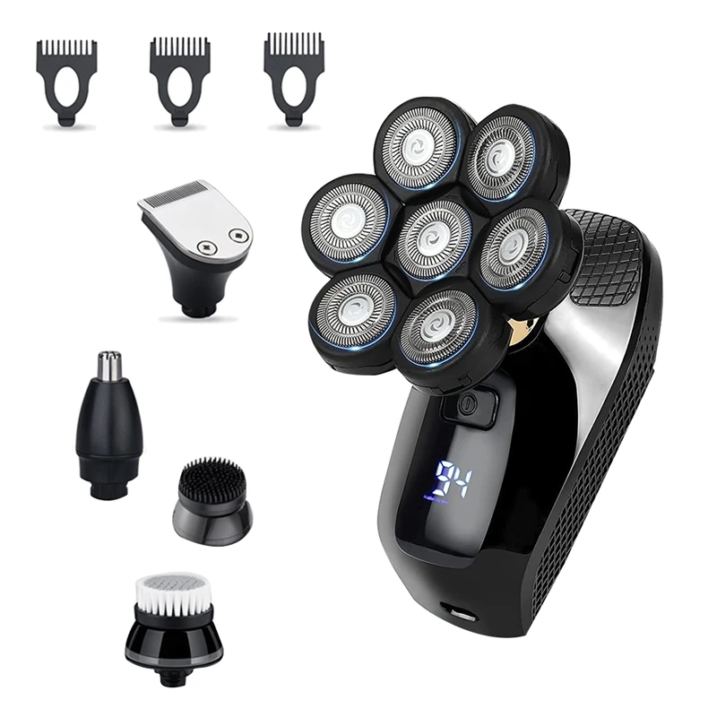 AD24-7D Electric Razor For Men, 5 In 1 Head Shavers For Bald Men, Electric Rotary Shaver Waterproof Grooming Kit Cordless
AD24-7D Electric Razor For Men, 5 In 1 Head Shavers For Bald Men, Electric Rotary Shaver Waterproof Grooming Kit Cordless