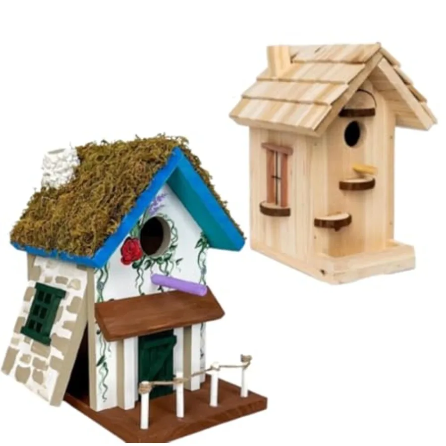 Deluxe DIY Birdhouse Bundle Cottage-Style Premium Wood Birdhouse Kits in Natural Pine White Easy Assembly for Outdoor Family Cr
Deluxe DIY Birdhouse Bundle Cottage-Style Premium Wood Birdhouse Kits in Natural Pine White Easy Assembly for Outdoor Family Cr