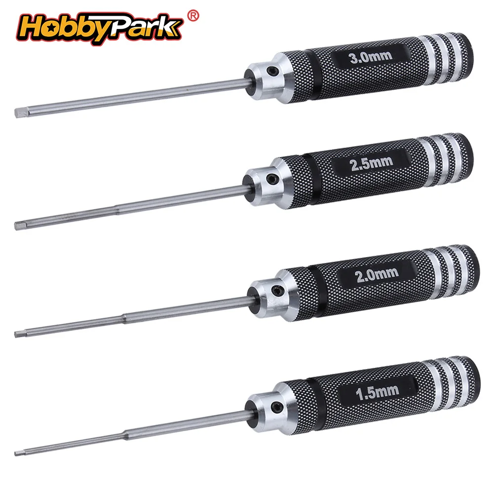Hobbypark RC Hex Screwdriver Set Allen Wrench Repair Tool Kit 1.5mm 2.0mm 2.5mm 3.0mm for RC Cars Drones Helicopters 4pcs
Hobbypark RC Hex Screwdriver Set Allen Wrench Repair Tool Kit 1.5mm 2.0mm 2.5mm 3.0mm for RC Cars Drones Helicopters 4pcs