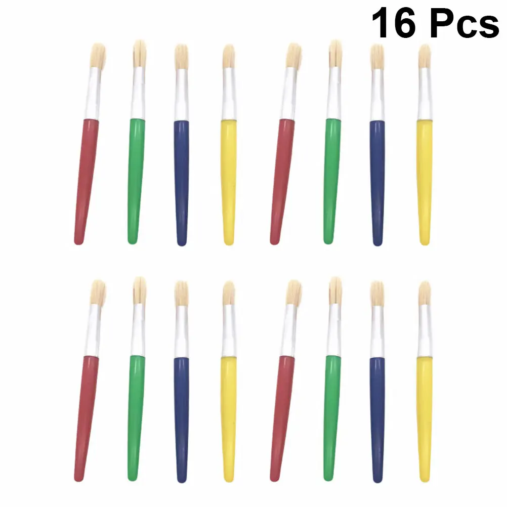 16 pcs Kids Paintbrush Set 4 Colors Plastic Handle Aluminum Tube Swine Hair Round Head Ideal for Art Craft Graffiti Drawing Fun
16 pcs Kids Paintbrush Set 4 Colors Plastic Handle Aluminum Tube Swine Hair Round Head Ideal for Art Craft Graffiti Drawing Fun