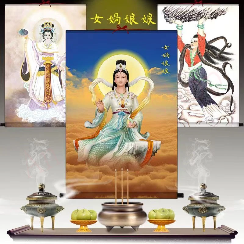 New model, hanging picture of N ü wa Empress, exquisite traditional folk auspicious decoration for home decor
New model, hanging picture of N ü wa Empress, exquisite traditional folk auspicious decoration for home decor