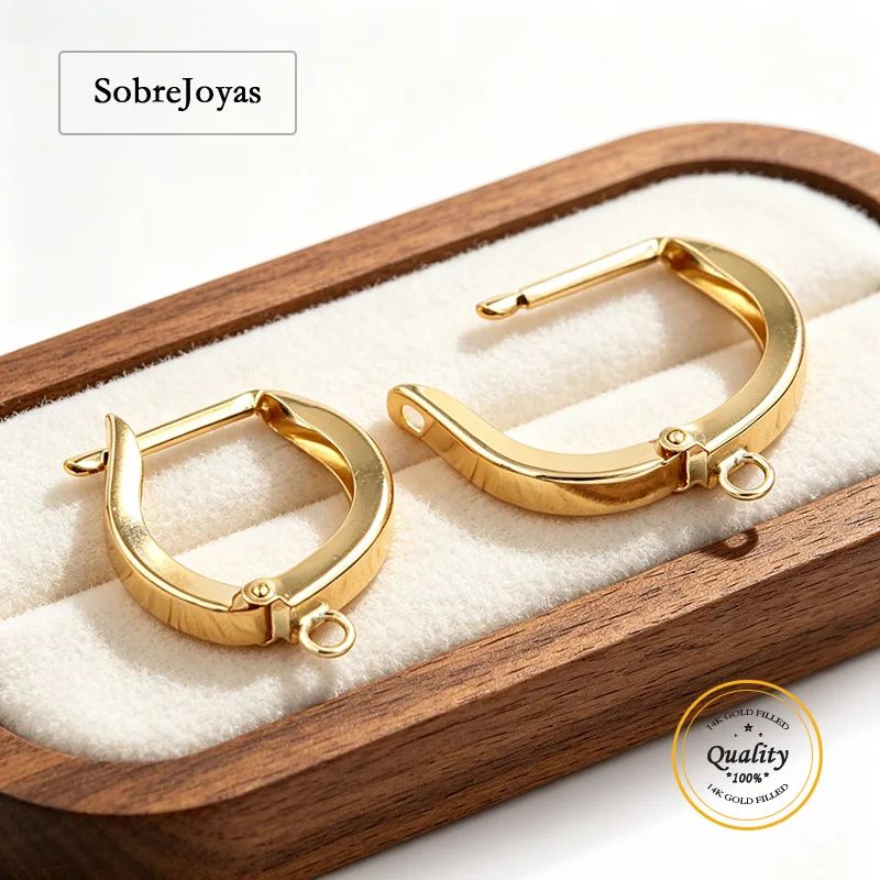 14K Gold Filled 12mm Hoop Earrings Click-in Lever Back Huggie Earring with Top Ring DIY Jewelry Accessories
14K Gold Filled 12mm Hoop Earrings Click-in Lever Back Huggie Earring with Top Ring DIY Jewelry Accessories