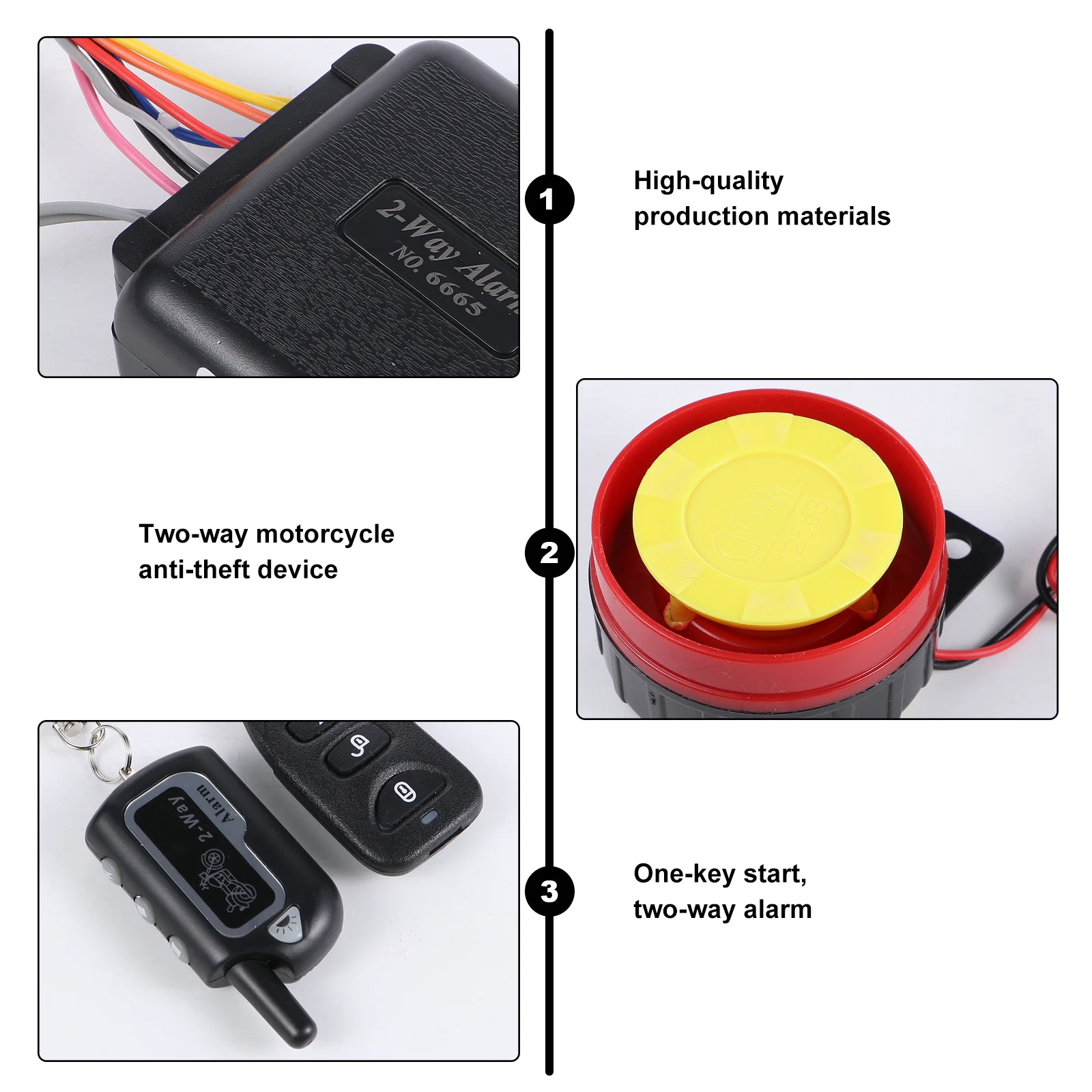 1 set 1 Set Motorcycle Anti-Theft Alarm Device Security System Outdoor Use 125Db Vibration Alarm Small Size Easy Install
1 set 1 Set Motorcycle Anti-Theft Alarm Device Security System Outdoor Use 125Db Vibration Alarm Small Size Easy Install