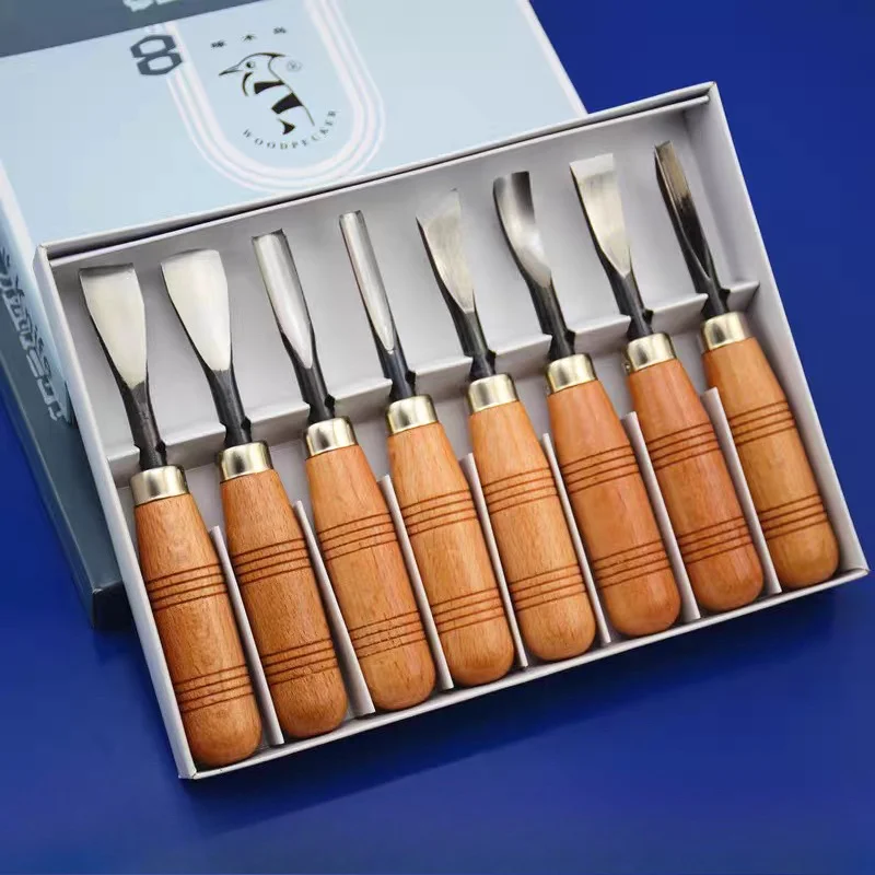 PMA308 Big Size 8Pcs Dry Hand Wood Carving Tools Chip Detail Chisel Set Knives tool
PMA308 Big Size 8Pcs Dry Hand Wood Carving Tools Chip Detail Chisel Set Knives tool