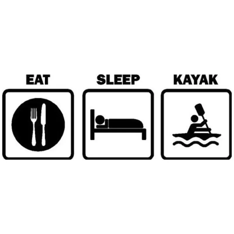 Car Stickers Fun Eating Sleep Canoe Stickers Car Motorcycle Decorative Decals Suitable for Various Models Black/white 16cm*6cm
Car Stickers Fun Eating Sleep Canoe Stickers Car Motorcycle Decorative Decals Suitable for Various Models Black/white 16cm*6cm
