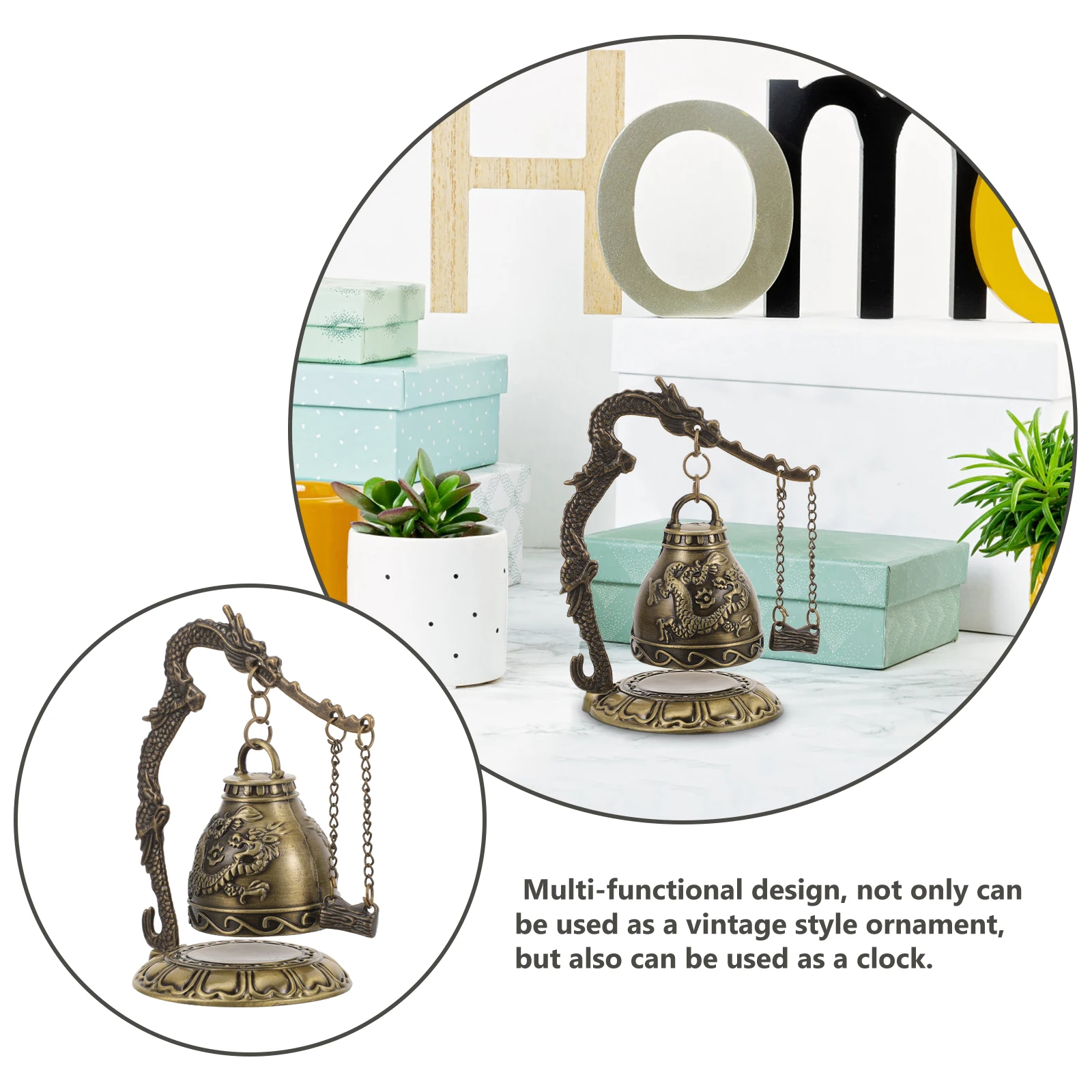 Bronze Dragon Bell Feng Shui nament Statue Decor Chime Strike Monk Tabletop Layout Chinese Style Home Office Embellishment
Bronze Dragon Bell Feng Shui nament Statue Decor Chime Strike Monk Tabletop Layout Chinese Style Home Office Embellishment