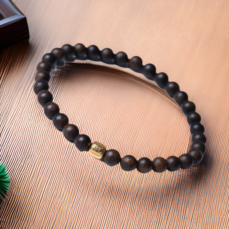 Authentic Vietnamese Fusen Red Soil Submerged 5mm Agarwood Bracelet Natural Wood Knot Agarwood with Zakiram Single Loop Bracelet
Authentic Vietnamese Fusen Red Soil Submerged 5mm Agarwood Bracelet Natural Wood Knot Agarwood with Zakiram Single Loop Bracelet