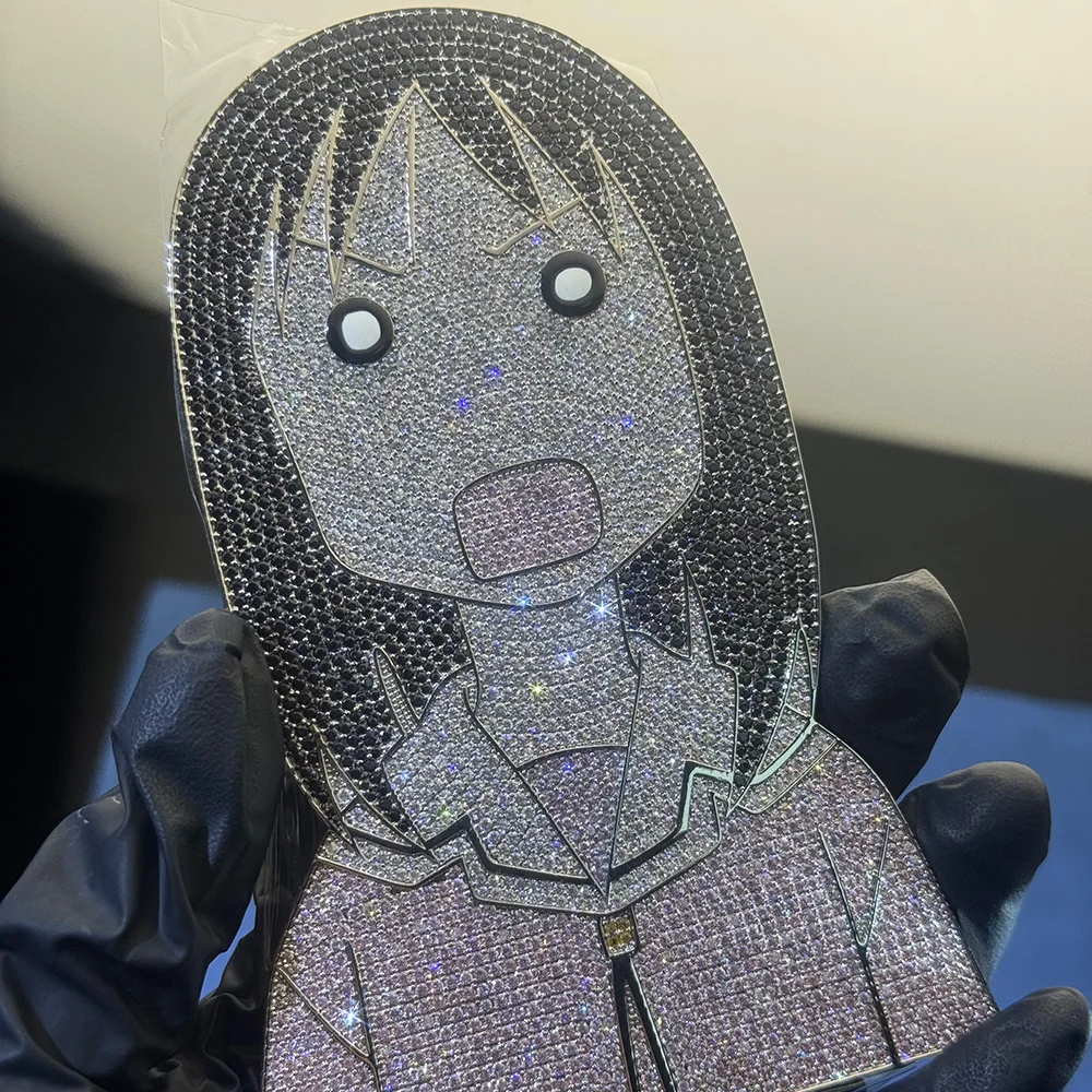 HHIOK Custom Beatiful Cartoon Girl Colorful Cubic Zirconia Pendant Necklace 3.5*5inch Size with Rope Chain
HHIOK Custom Beatiful Cartoon Girl Colorful Cubic Zirconia Pendant Necklace 3.5*5inch Size with Rope Chain