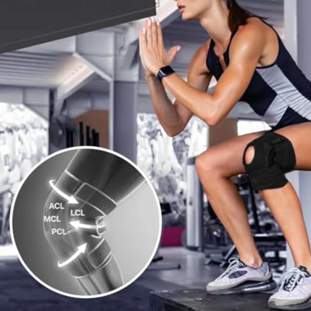 Sports Knee Pad With 4-Spring Support Breathable Nylon, Adjustable Fit For Hiking/Cycling/Weightlifting Injury Prevention
Sports Knee Pad With 4-Spring Support Breathable Nylon, Adjustable Fit For Hiking/Cycling/Weightlifting Injury Prevention