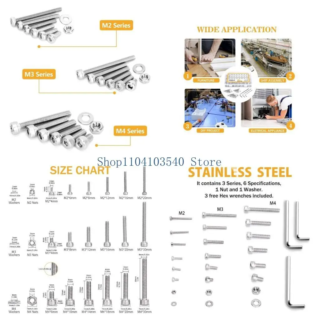 02DC 1080Pcs Cylindrical Heads Socket Heads Cap Screws Cable Connector JST SM2.54
02DC 1080Pcs Cylindrical Heads Socket Heads Cap Screws Cable Connector JST SM2.54