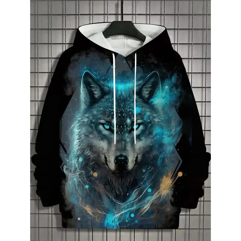 European and American men's autumn fashion wolf print soft and comfortable hooded sweatshirt outdoor urban high street clothing
European and American men's autumn fashion wolf print soft and comfortable hooded sweatshirt outdoor urban high street clothing