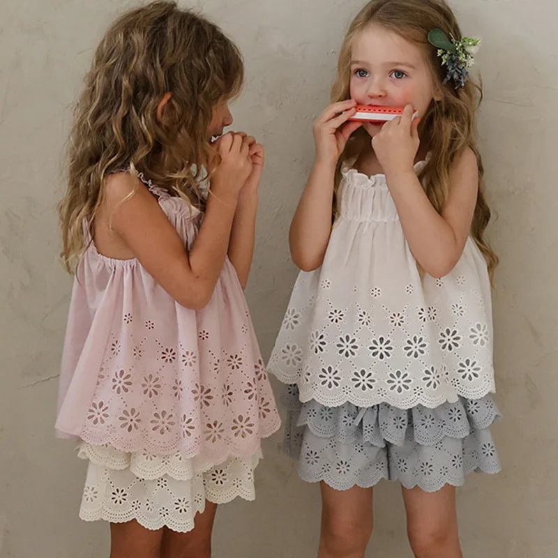2026 Summer New Product Children's Girls Style Hollow Lace Sleeveless Strap Shirt Kids Cute Top Clothes
2026 Summer New Product Children's Girls Style Hollow Lace Sleeveless Strap Shirt Kids Cute Top Clothes