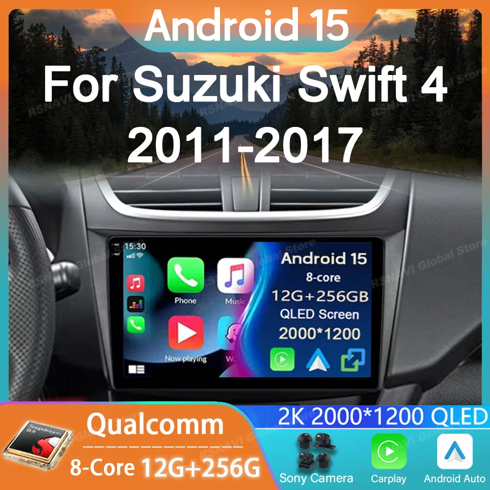 Автомобильный радиоприемник Android 15 для Suzuki SWIFT 2010-2016 GPS Carplay Мультимедийный плеер Навигация Стерео Авто DSP Головное устройство BT RDS QLED
Автомобильный радиоприемник Android 15 для Suzuki SWIFT 2010-2016 GPS Carplay Мультимедийный плеер Навигация Стерео Авто DSP Головное устройство BT RDS QLED