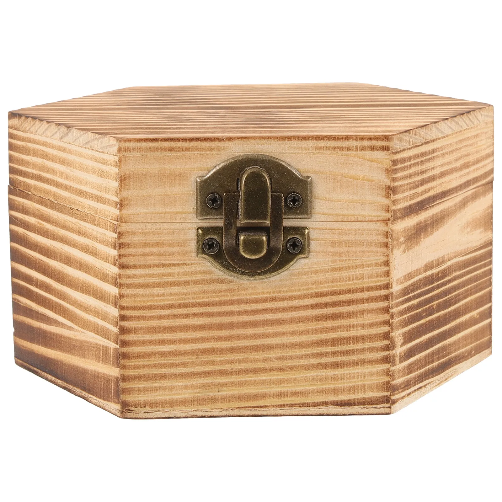 Vintage Hexagon Wooden Jewelry Box with Elegant Buckle Closure Perfect for Rings Necklaces Earrings Small Daily Wear Organized
Vintage Hexagon Wooden Jewelry Box with Elegant Buckle Closure Perfect for Rings Necklaces Earrings Small Daily Wear Organized