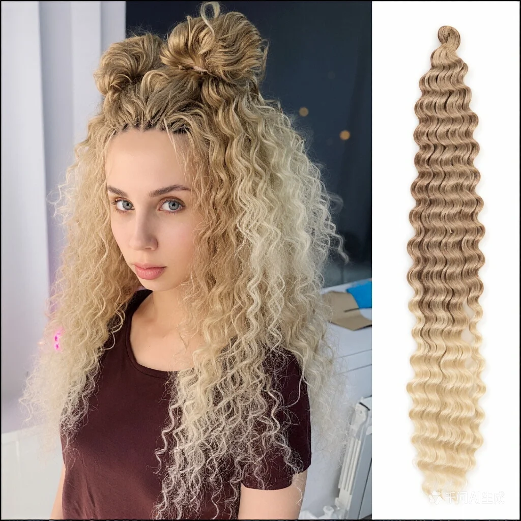 Synthetic fibre crochet hair 32-inch Deep Wave Bulk Hair Crochet braids, large wavy curls, multiple colour options
Synthetic fibre crochet hair 32-inch Deep Wave Bulk Hair Crochet braids, large wavy curls, multiple colour options