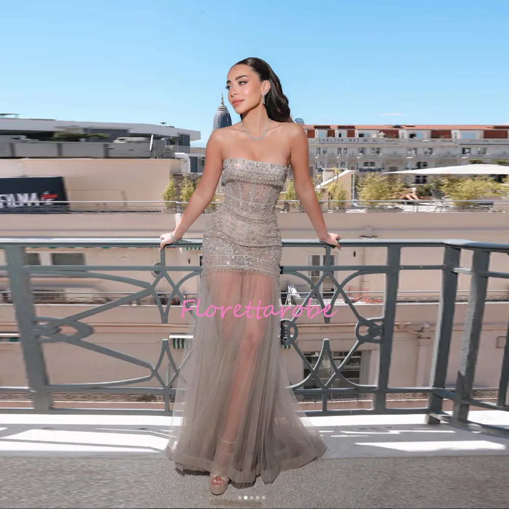 Customized Transparent Mermaid Evening Dress Luxury Beading Strapless Fashion Prom Dresses Vestidos De Noche
Customized Transparent Mermaid Evening Dress Luxury Beading Strapless Fashion Prom Dresses Vestidos De Noche