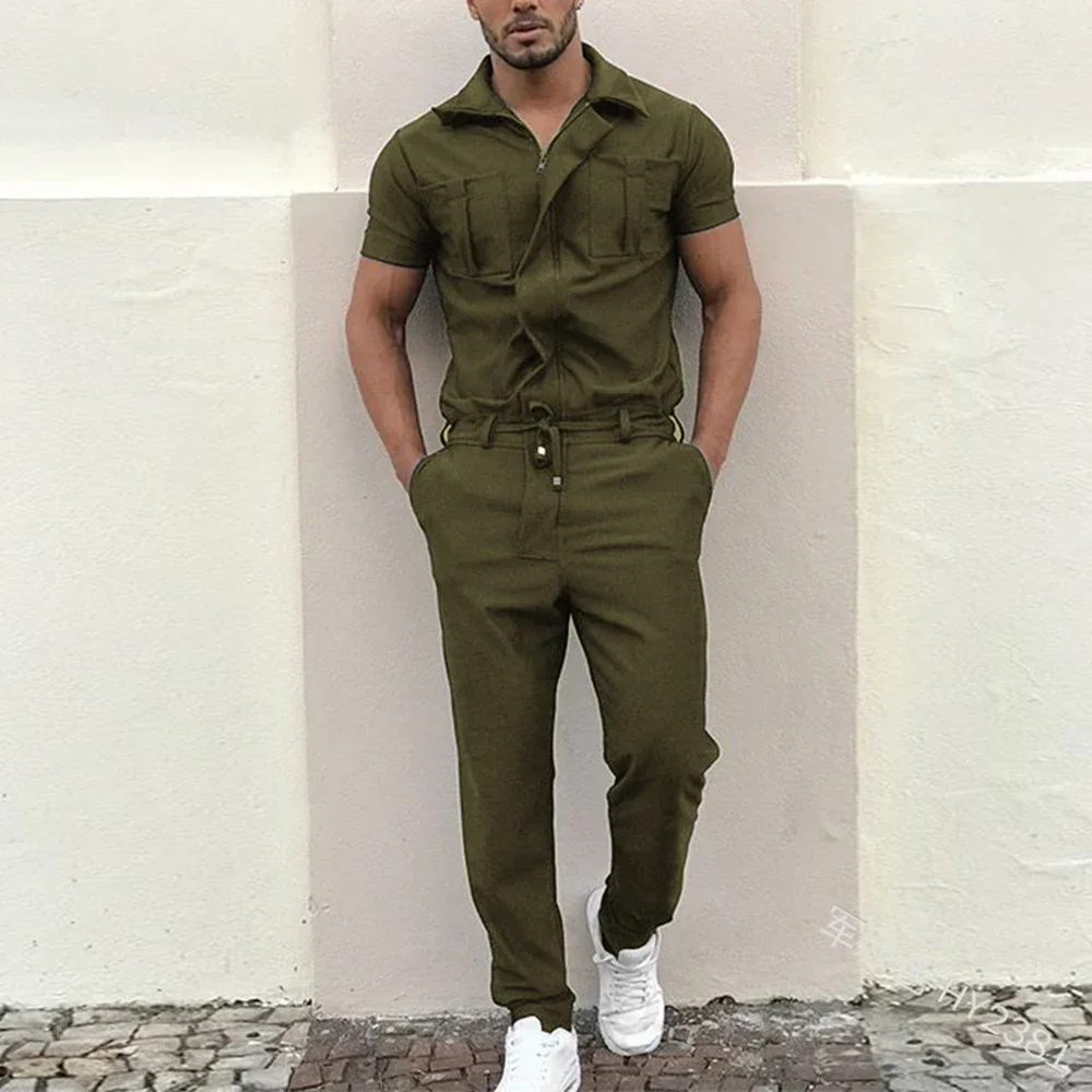 2024 New Mens Rompers Pants Casual Loose One-Piece Suit Overalls Fashion Short Sleeve Jumpsuit Streetwear Men Ropa De Hombre
2024 New Mens Rompers Pants Casual Loose One-Piece Suit Overalls Fashion Short Sleeve Jumpsuit Streetwear Men Ropa De Hombre