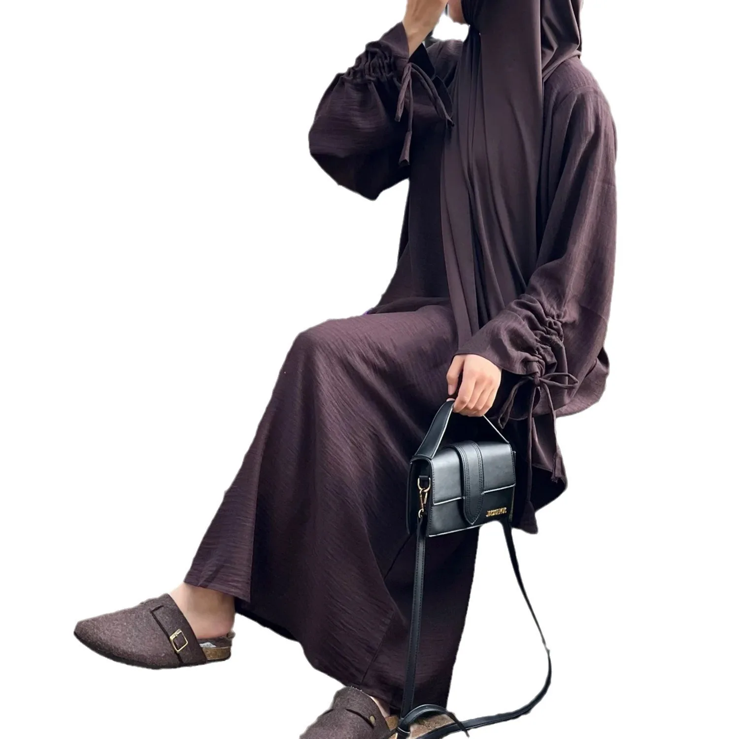 Eid Islamic Modest Dress for Women Abaya Lace-up Sleeve Morocco Casual Ramadan Vestidos Prayer Kaftan Dubai Muslim Long Robe New
Eid Islamic Modest Dress for Women Abaya Lace-up Sleeve Morocco Casual Ramadan Vestidos Prayer Kaftan Dubai Muslim Long Robe New